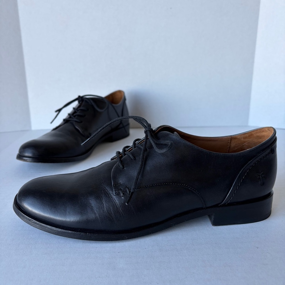 Frye Elyssa Oxford Black Leather Dress Shoes Women’s 9.5